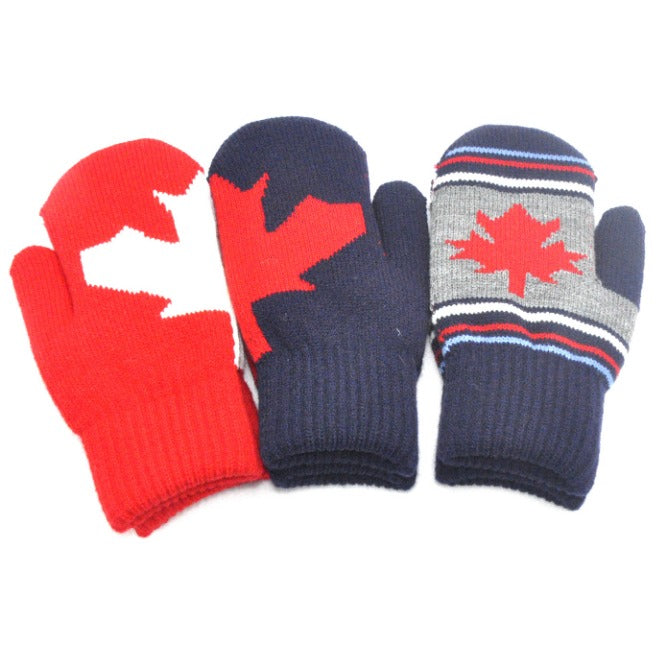 Winter Cold and Warm Double-layer Knitted Gloves, Maple Leaves, Gloves HS Code 4304002000 HS Code 6116100000