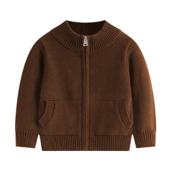 Children's Sweater Baby Cotton Jacquard Sweater Cardigan Zip Knitwear HS Code 6110200090 HS Code 6110200011 - Customized Item