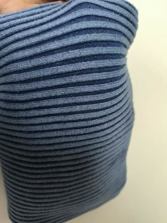 2025 Washing Rib Knit Sweater Cotton Blend Wool Knitwear HS Code 6109100000 - Customized Item