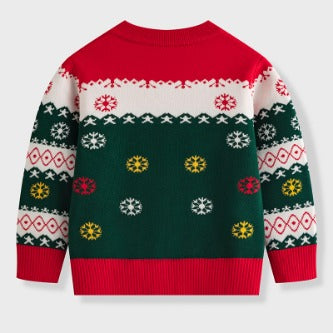 Children's Christmas Snowman Sweater Baby Cotton Jacquard Sweater HS Code 6110200090 HS Code 6110200011 - Customized Item