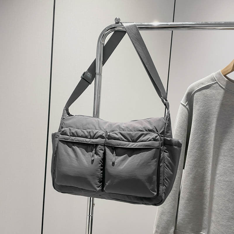 Casual Satchel Women's 2025 New Shoulder Bag Simple Solid Color Messenger Bag Class Commuter Bag Large Capacity Tote Bag