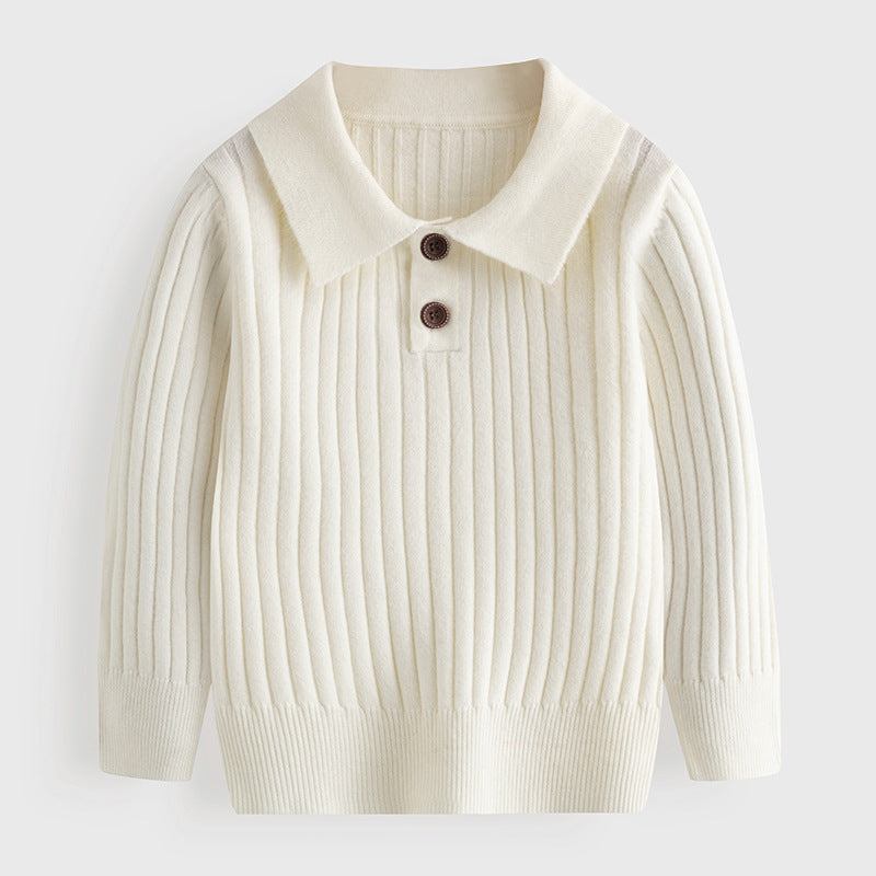 Children's Sweater Baby Cotton Polo Lapel HS Code 6110200090 HS Code 6110200011 - Customized Item