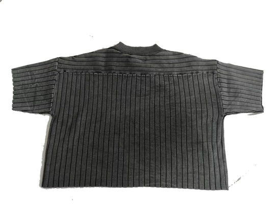 350g Washing Rib Knitted Sweater Cotton Knitted Tee 100% In-Stock T-Shirts for Direct-to-Garment (DTG) Printing