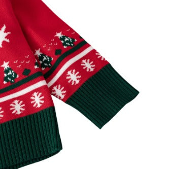 Children's Christmas Sweater Baby Cotton Jacquard Sweater, Cute HS Code 6110200090 HS Code 6110200011 - Customized Item