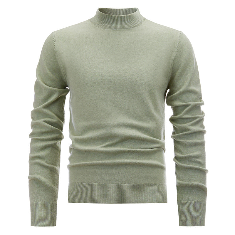 Cashmere Mens Jumper Half Collar Sweater HS Code 6109100000 - Customized Item