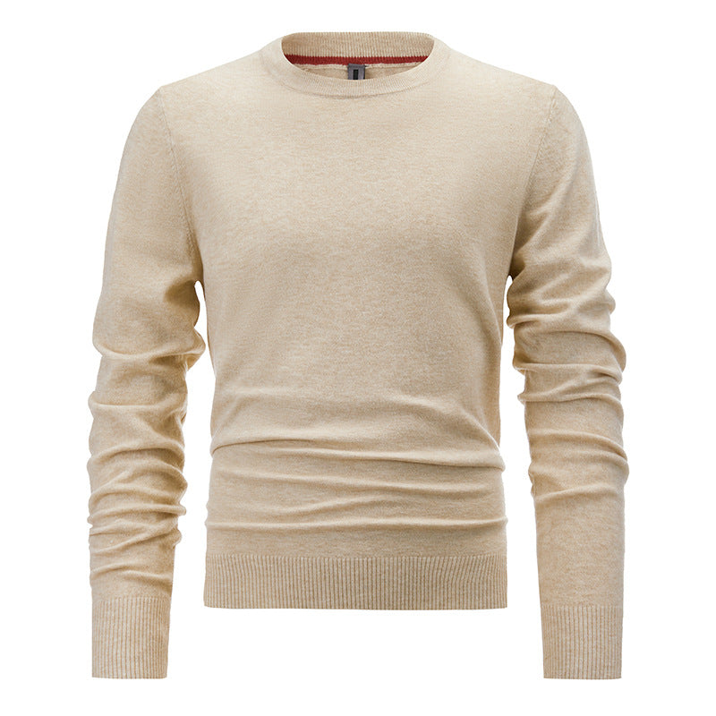 Cream Cashmere Mens Jumper Crewneck Sweater HS Code 6109100000 - Customized Item