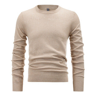 Cream Cashmere Mens Jumper Crewneck Sweater HS Code 6109100000 - Customized Item