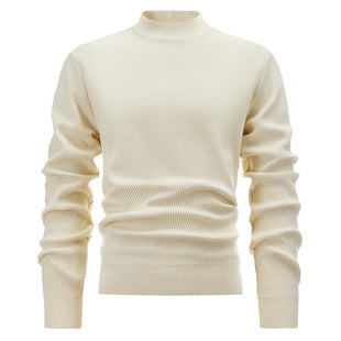 Cashmere Mens Jumper Half Collar Sweater HS Code 6109100000 - Customized Item