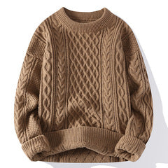 Cable Knit Sweater Casual Plain Mens Jumper HS Code 6109100000 - Customized Item