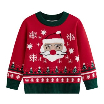 Children's Christmas Sweater Baby Cotton Jacquard Sweater, Cute HS Code 6110200090 HS Code 6110200011 - Customized Item