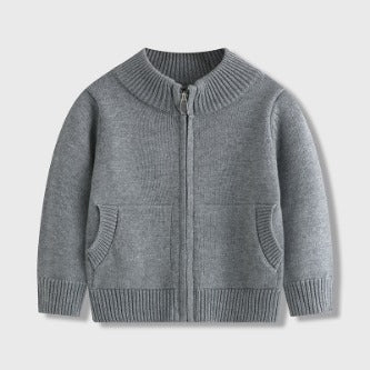 Children's Sweater Baby Cotton Jacquard Sweater Cardigan Zip Knitwear HS Code 6110200090 HS Code 6110200011 - Customized Item