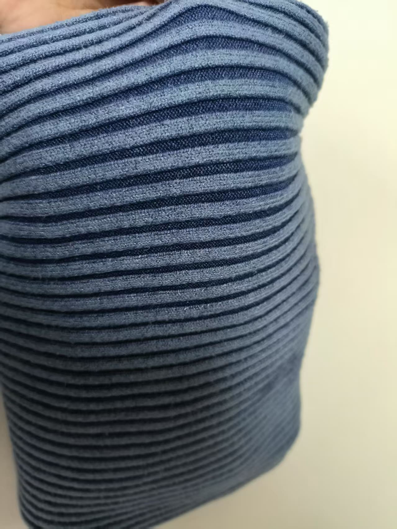 2025 Washing Rib Knit Sweater Cotton Blend Wool Knitwear  HS Code 6109100000 - Customized Item