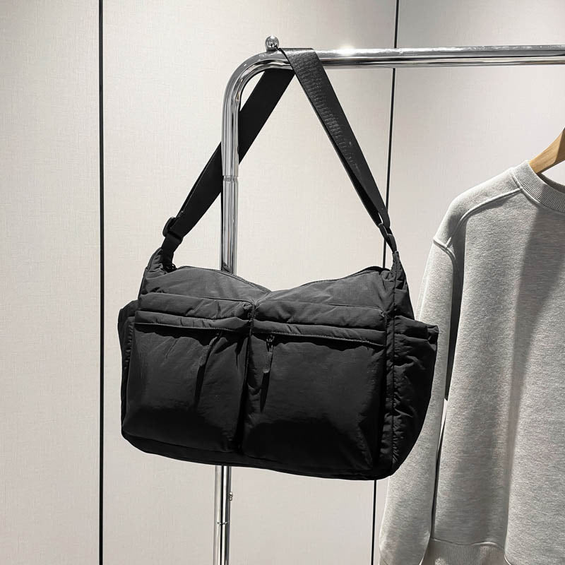 Casual Satchel Women's 2025 New Shoulder Bag Simple Solid Color Messenger Bag Class Commuter Bag Large Capacity Tote Bag