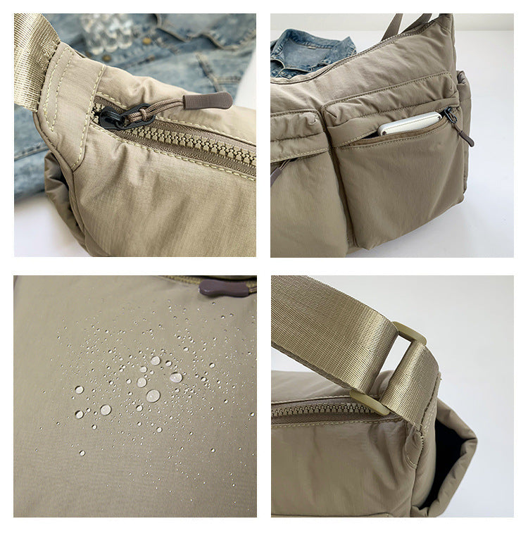 Casual Satchel Women's 2025 New Shoulder Bag Simple Solid Color Messenger Bag Class Commuter Bag Large Capacity Tote Bag