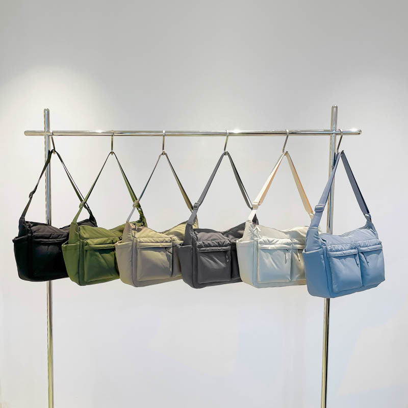 Casual Satchel Women's 2025 New Shoulder Bag Simple Solid Color Messenger Bag Class Commuter Bag Large Capacity Tote Bag