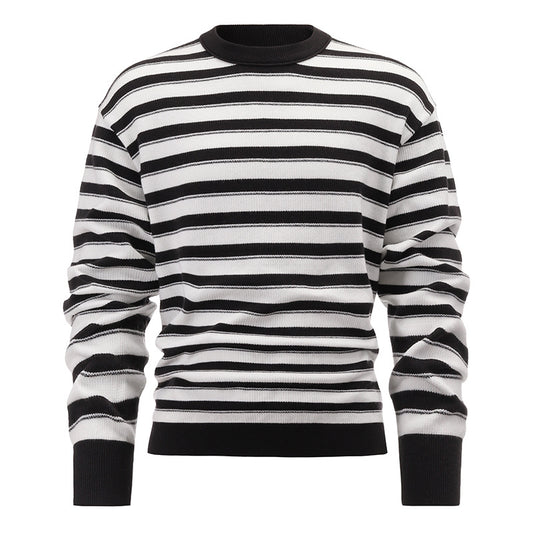Jersey Knit Striped Mens Jumper Sweater  HS Code 6109100000 - Customized Item